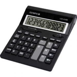 Olympia  LCD 612 SD Asztali számítógép Fekete Kijelző (számjegy): 12 Elemekről üzemeltetett (Sz x Ma x Mé) 212 x 42 x 162 mm (941911006)