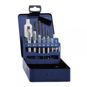 Eventus by Exact  (20334) Egyv&aacute;g&aacute;sos menetf&uacute;r&oacute; k&eacute;szlet 15 r&eacute;szes Metrikus Jobb v&aacute;g&oacute; DIN 352 HSS 1 k&eacute;szlet