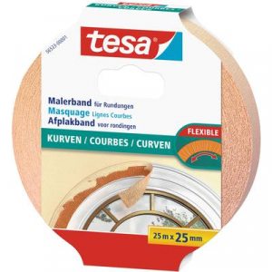 Tesa  KURVEN (56533-00001-02) Krepp szalag Bézs (H x Sz) 25 m x 25 mm 1 db