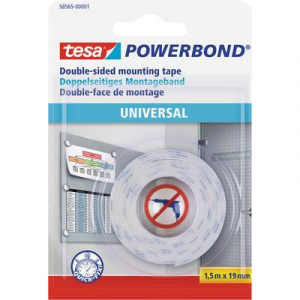 Tesa  UNIVERSAL (58565-00001-00) R&ouml;gz&iacute;tő szalag &reg; Powerbond Feh&eacute;r (H x Sz) 1.5 m x 19 mm 1 db