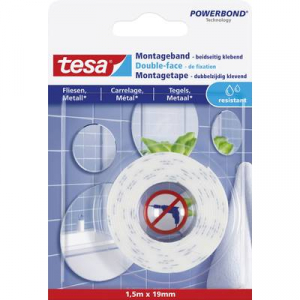 Tesa  TILES (77744-00000-00) Rögzítő szalag ® Powerbond Fehér (H x Sz) 1.5 m x 19 mm 1 db