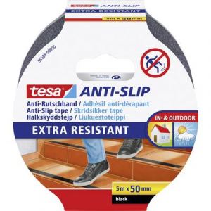 Tesa  EXTRA RESISTANT (55588-00000-11) Cs&uacute;sz&aacute;smentes&iacute;tő szalag Fekete (H x Sz) 5 m x 50 mm 1 db