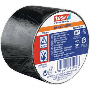 Tesa  (53988-00004-00) Szigetelőszalag ® Professional Fekete (H x Sz) 25 m x 50 mm 1 db