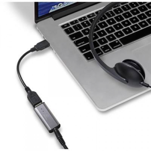 Renkforce USB-s fejhallgató erősítő, szürke (matt),  RF-UHA-300 (RF-4533696)