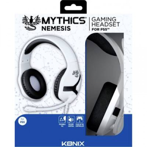 Konix  NEMESIS PS5 HEADSET Gamer Over Ear headset Vezet&eacute;kes Stereo Fekete/feh&eacute;r Hangerő szab&aacute;lyoz&aacute;s (28380)