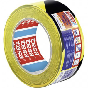 Tesa  PREMIUM (04169-00063-93) Padl&oacute;jel&ouml;lő szalag &reg; Professional Fekete/s&aacute;rga (H x Sz) 33 m x 50 mm 1 db