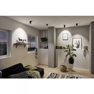 Paulmann LED-es mennyezeti spot l&aacute;mpa 8W 36&deg; 3000K 230/40 V, matt fekete/alum&iacute;nium,  (93371) Spircle