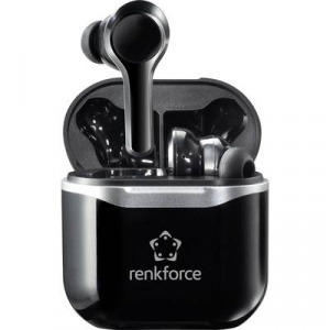 Renkforce  RF-NCE-500 In Ear fejhallgató Bluetooth® Fekete Noise Cancelling Headset, Hangerő szabályozás (RF-4599066)
