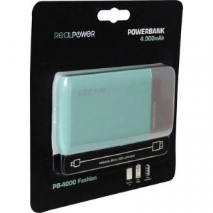 RealPower  PB-4000 Powerbank 4000 mAh LiPo K&eacute;k (282248)