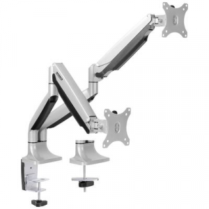 SpeaKa Professional  SP-MM-930 2 részes Monitor tartó 33,0 cm (13) - 81,3 cm (32) Ezüst Dönthető + forgatható, Állítható magasságú, Forgatható (SP-109