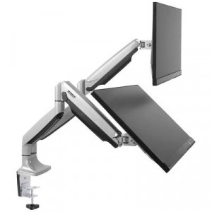 SpeaKa Professional  SP-MM-930 2 részes Monitor tartó 33,0 cm (13) - 81,3 cm (32) Ezüst Dönthető + forgatható, Állítható magasságú, Forgatható (SP-109