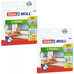 Tesa  E-PROFIL (05445-00500-00) Tömítőszalag Fehér (H x Sz) 10 m x 9 mm 2 db