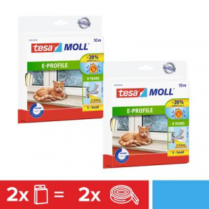 Tesa  E-PROFIL (05445-00500-00) Tömítőszalag Fehér (H x Sz) 10 m x 9 mm 2 db