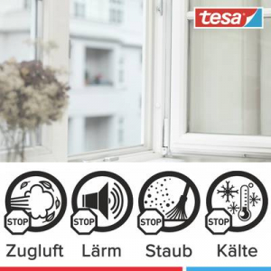 Tesa  E-PROFIL (05445-00500-00) Tömítőszalag Fehér (H x Sz) 10 m x 9 mm 2 db