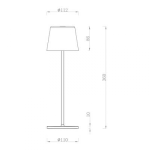 Deko Light  Canis (346022) Akkus asztali l&aacute;mpa LED 3.5 W B&eacute;zs