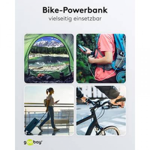 Goobay  (60656) Powerbank 5000 mAh L&iacute;tiumion Fekete &aacute;llapotjelző, LED-es zsebl&aacute;mpa