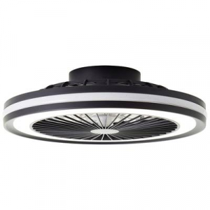Brilliant LED mennyezeti lámpa ventilátorral 40 W 46,5 cm fekete,  (G99280/06) Palmero