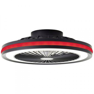Brilliant LED mennyezeti lámpa ventilátorral 40 W 46,5 cm fekete,  (G99280/06) Palmero