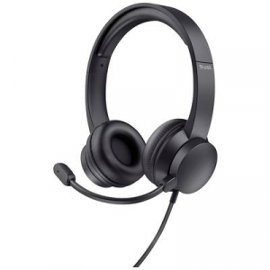Trust  HS-201 Számítógép Over Ear headset Vezetékes Stereo Fekete (25373)