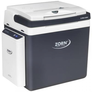 ZORN  Cooler Z 26 LNP 7,8 Ah Akkus hűtő- és fűtődoboz EEK: D (A - G) Termoelektromos 12 V, 230 V DC/AC Fekete/fehér 25 l Hűtési funkció: Delta T: akár