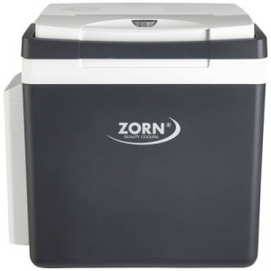 ZORN  Cooler Z 26 LNP 7,8 Ah Akkus hűtő- és fűtődoboz EEK: D (A - G) Termoelektromos 12 V, 230 V DC/AC Fekete/fehér 25 l Hűtési funkció: Delta T: akár