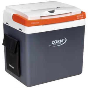 ZORN  Z 26 LNE Hűtő- és fűtő láda EEK: E (A - G) Termoelektromos 12 V, 230 V/AC Fehér/fekete, Narancs 25 l -17 °C (770049)