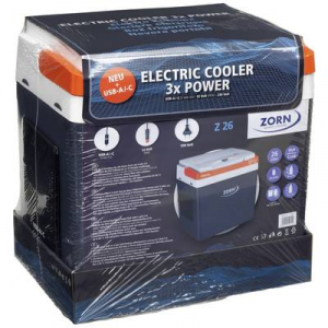 ZORN  Z 26 LNE Hűtő- és fűtő láda EEK: E (A - G) Termoelektromos 12 V, 230 V/AC Fehér/fekete, Narancs 25 l -17 °C (770049)