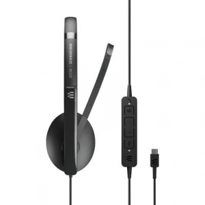 EPOS  Headset Telefon On Ear headset Vezetékes Mono Fekete Noise Cancelling Hangerő szabályozás, Mikrofon némítás (1000903)