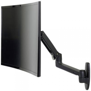 Ergotron  LX Arm Wall Mount 1 részes Monitor fali tartó 38,1 cm (15) - 86,4 cm (34) Fekete Állítható magasságú, Dönthető, Csuklóval mozgatható, Forgat