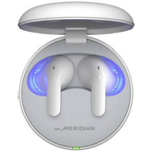 LG  TONE Free DT90Q In Ear fejhallgató Bluetooth® Stereo Fehér Noise Cancelling, mikrofon zajelnyomás Headset, Töltőtok (TONE-DT90Q.CDEULWH)