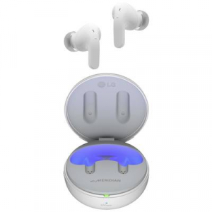 LG  TONE Free DT90Q In Ear fejhallgató Bluetooth® Stereo Fehér Noise Cancelling, mikrofon zajelnyomás Headset, Töltőtok (TONE-DT90Q.CDEULWH)