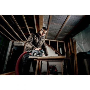 Metabo  SET KS 18 LTX 57 Akkus kézi körfűrész Vágási mélység max. (90°) 57 mm akku nélkül, Hordtáskával, kihajtható sínnel, párhuzamos ütközővel 18 V