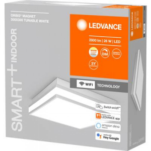 Ledvance  (4058075572799) Smart + Wifi Orbis Magnet 300x300 LED-es mennyezeti lámpa LED 26 W Szürke