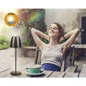 Megatron  TAVOLA Solar (MT68059) Akkus asztali lámpa LED 2 W Fekete