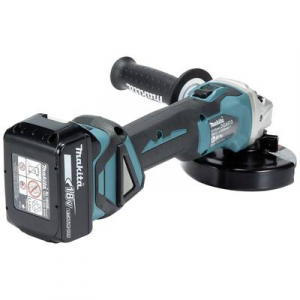 Makita  (DGA513RTJ) (DGA513RTJ) Akkus sarokcsiszoló 125 mm Töltővel, 2. akkuval, Hordtáskával 18 V 5 Ah