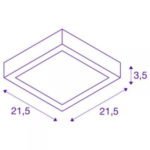 SLV  (1004705) SENSER 24 LED-es mennyezeti lámpa Fixen beépített LED-es 15 W Fehér