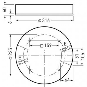 Trilux  (6459140) Onplana D09 #(6459140) LED-es mennyezeti l&aacute;mpa LED N&eacute;lk&uuml;l 23 W Feh&eacute;r