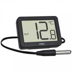 TFA Dostmann  Digitales Innen-Außen-Thermometer Hőmérő Fekete (30.1066.01)