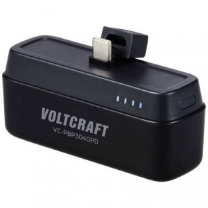 VOLTCRAFT  VC-PBP3040PD Powerbank 4500 mAh Power Delivery L&iacute;tiumion Fekete (matt) &aacute;llapotjelző (VC-15076620)