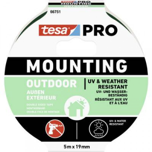 Tesa  Mounting PRO Outdoor (66751-00001-00) Rögzítő szalag Átlátszó (H x Sz) 5 m x 19 mm 1 db