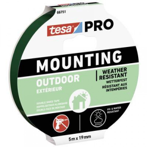 Tesa  Mounting PRO Outdoor (66751-00001-00) Rögzítő szalag Átlátszó (H x Sz) 5 m x 19 mm 1 db