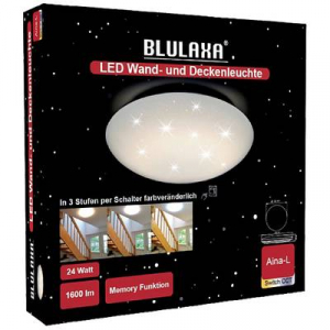Blulaxa  (49144) Aina-L Stars LED-es mennyezeti lámpa, LED-es fali lámpa LED Fixen beépített LED-es 24 W Fehér