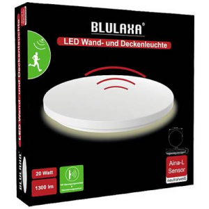 Blulaxa  (49109) Aina-L Sensor LED-es mennyezeti l&aacute;mpa, LED-es fali l&aacute;mpa LED Fixen be&eacute;p&iacute;tett LED-es 20 W Feh&eacute;r