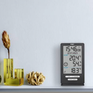 TFA Dostmann  Funk-Thermometer XENA HOME Vezeték nélküli digitális hőmérő Antracit (30.3074.10)