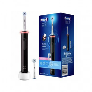 Oral-B  (3000 Black JAS22) Elektromos fogkefe Forgó/oszcilláló/pulzáló Fekete