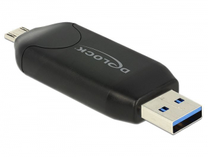 DeLock 91734 kártyaolvasó Micro USB OTG + USB 3.0 port