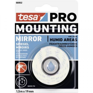 Tesa  Mounting PRO Spiegel (66952-00000-00) R&ouml;gz&iacute;tő szalag Feh&eacute;r (H x Sz) 1.5 m x 19 mm 1 db