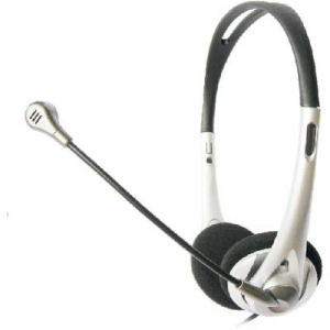 Renkforce  Sz&aacute;m&iacute;t&oacute;g&eacute;p On Ear headset Vezet&eacute;kes Stereo Fekete, Ez&uuml;st Hangerő szab&aacute;lyoz&aacute;s (RF-5045268)