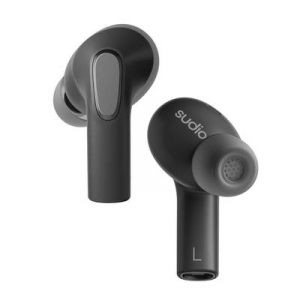 Sudio  E3 In Ear headset Bluetooth® Stereo Fekete Noise Cancelling Headset, Töltőtok, Érintéses vezérlés (E3BLK)