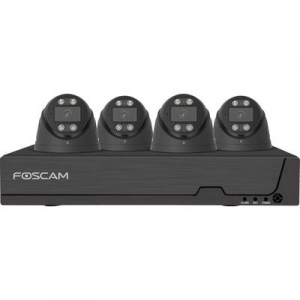 Foscam  (FNA108E-T4-2T black) LAN IP-Megfigyelő kamera k&eacute;szlet8 csatorn&aacute;s4 db kamer&aacute;val3840 x 2160 pixel